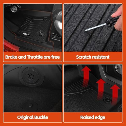 All Weather Floor Mats Fit for 2001-2006 Honda CR-V Floor Mats & Trunk Mat & Backrest Mats Replacement for Honda CR-V CRV Accessories Anti-Slip Floor Liner(Not suitable for manual transmissions) in Saudi Arabia