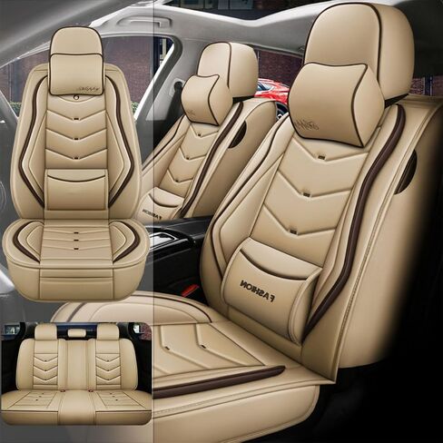 غطاء مقعد السيارة لسيارة Hyundai Venue 2020-2026، جلد صناعي مقاوم للماء والغبار، متوافق مع الوسادة الهوائية، واقيات الوسادة، ملحقات السيارة الداخلية (أسود وأزرق، 5 مقاعد) in Kuwait