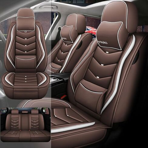 غطاء مقعد السيارة لسيارة Hyundai Venue 2020-2026، جلد صناعي مقاوم للماء والغبار، متوافق مع الوسادة الهوائية، واقيات الوسادة، ملحقات السيارة الداخلية (أسود وأزرق، 5 مقاعد) in Kuwait
