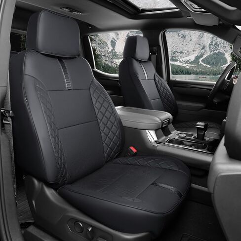 for Chevy Silverado Seat Covers, 2024 Chevy Silverado 1500 Accessories, Black, fit 2nd Row Without Seatback Storage in Saudi Arabia