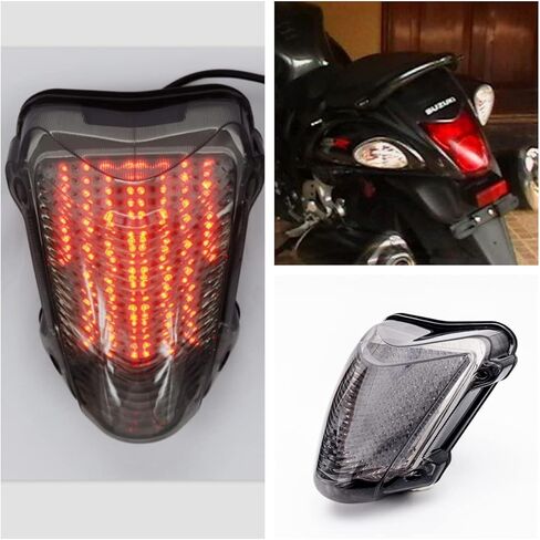 TOPZONE Compatible for Suzuki 2008-2019 HAYABUSA - GSX1300R; Motor Brake Light Taillight+ Front Turn Signal+ Rear Turn Signal Idicator (Clear, 3. LED Rear Turn Signal) in Saudi Arabia