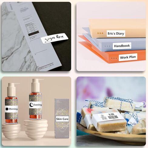 شريط ملصقات D30، [220 ملصق/لفة × 3] شريط ملصقات حراري 12 مم × 40 مم، إعادة تعبئة شريط صانع الملصقات 0.47 بوصة × 1.57 بوصة، ملصقات حرارية مقاومة للطقس ومقاومة للتمزق متوافقة مع Phomemo D30/A30، Nelko P21 in Kuwait