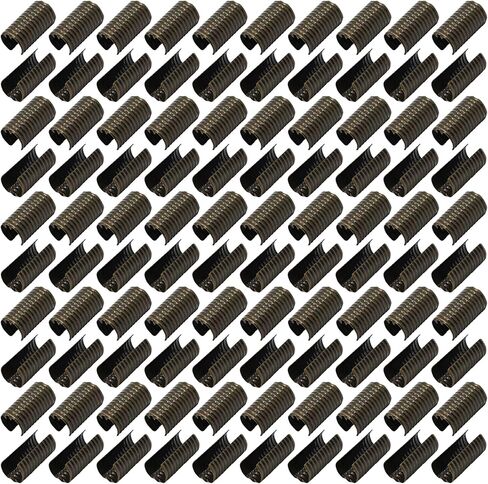 pson 100Pcs Leather Rope Clips, Foldable Cylindrical Fastener Crimp Tubes for DIY Jewelry Making, Tassels, Bracelets, Necklaces(White Nickel) in Saudi Arabia