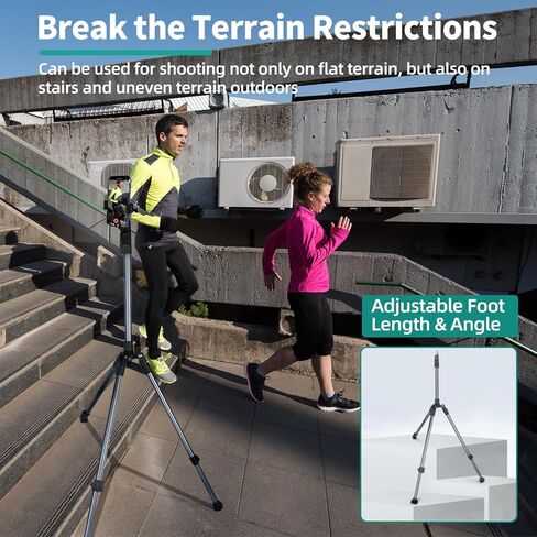 Extendable Tripod Aluminum, Portable Adjustable Light Stand with 1/4" Screw Phone Holder & Remote, Ball Head Camera Phone Tripod for Camera iPhone Video Light Smartphone, Lightweight for Travel in Kuwait