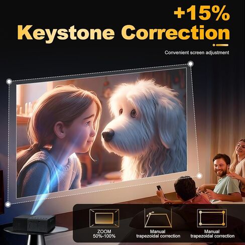 Mini Projector, Small Portable Projector .Suitable for children's gifts Video Projector, indoor video movies, and games. with Remote Control.Compatible for Smartphone, Laptop, PC(J9-B) in Kuwait