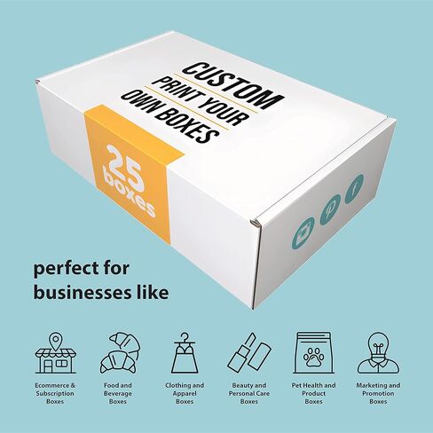 9x6x3 in. Custom Mailer Boxes (25 Pack) - Printed Packaging with Logo for Small Business and Subscription Services in Saudi Arabia