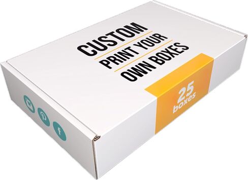 9x6x3 in. Custom Mailer Boxes (25 Pack) - Printed Packaging with Logo for Small Business and Subscription Services in Saudi Arabia