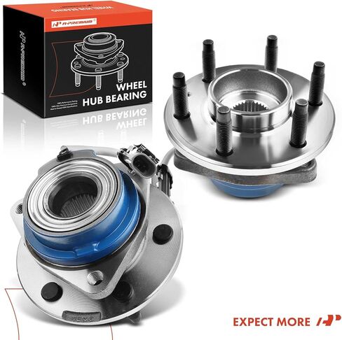 A-Premium 2 × محمل العجلة الخلفية ومجموعة المحور مع ABS و6 عروة متوافقة مع كاديلاك CTS 2004-2007، SRX 2004-2009، STS 2005-2011 in Saudi Arabia