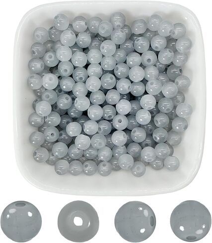 6mm Round Glass Beads for Jewelry Making, 900Pcs Glass Seed Beads for Bracelets, DIY Crafts (Dark Green) in Saudi Arabia