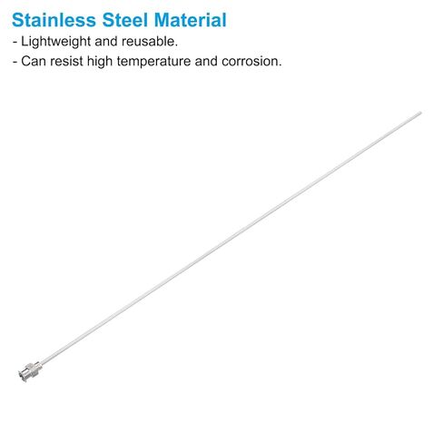 PATIKIL 10Ga x 12 Inch Stainless Steel Dispensing Needle Tips, 10Pcs Metal Glue Needle Tube Blunt Tips Luer Lock for Thick Glue Ink Lab, Silver in Saudi Arabia