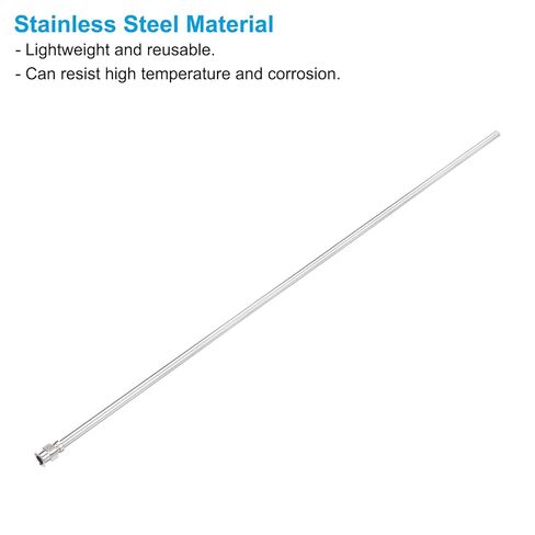 PATIKIL 10Ga x 12 Inch Stainless Steel Dispensing Needle Tips, 10Pcs Metal Glue Needle Tube Blunt Tips Luer Lock for Thick Glue Ink Lab, Silver in Saudi Arabia