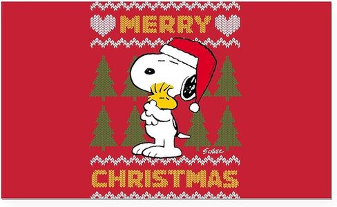 مغناطيس مصد السيارة المستطيل من CafePress Snoopy Merry in Saudi Arabia