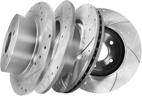 PM Auto Set of 4 Front 296mm-Rear 291.5mm Drilled Brake Disc Rotors Replacement For 2013-2017 Nissan Altima in Saudi Arabia