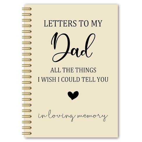 BEHIFL Dad Memorial Gifts Spiral Notebook Journal, Sympathy Bereavement Gifts for Loss of Father Notebook, Letters to My Dad in Loving Memory Journal, 5.5x8.3 Inches in Saudi Arabia