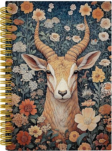 EUYTHNGYF Vintage Floral Fox Notebook, Cottagecore Botanical Anime Journal, Rustic Farmhouse Flower Fox Spiral Hardcover Notebook Journal, 5.5x8.3 Inches in Saudi Arabia
