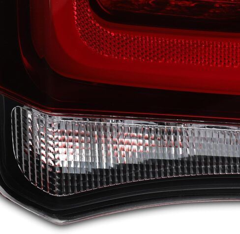 AKKON - Fit 2015-2023 Chrysler 300 15-23 OE Style [Full LED] مصابيح خلفية بإطار أسود مع سائق عدسة حمراء داكنة + مجموعة الركاب in Saudi Arabia