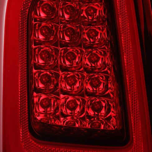 AKKON - Fit 2015-2023 Chrysler 300 15-23 OE Style [Full LED] مصابيح خلفية بإطار أسود مع سائق عدسة حمراء داكنة + مجموعة الركاب in Saudi Arabia