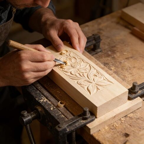 SHEUTSAN Basswood Carving Blocks, 11.8 x 4 x 2 Inches, Unfinished Wood for Whittling Arts, 4 Pack in Saudi Arabia