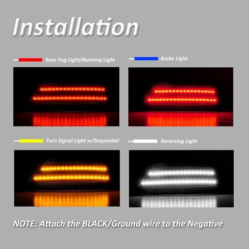 Bestview 4-In-1 Rear Bumper Reflector Light Compatible with Je-ep Grand Cherokee Compass Patriot Dodge Journey 2011-2021, Function as Running Light Brake Light Reverse Light Turn Signal Light in Saudi Arabia