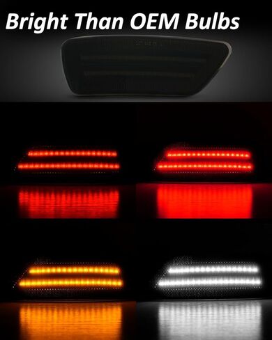 Bestview 4-In-1 Rear Bumper Reflector Light Compatible with Je-ep Grand Cherokee Compass Patriot Dodge Journey 2011-2021, Function as Running Light Brake Light Reverse Light Turn Signal Light in Saudi Arabia