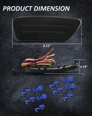 Bestview 4-In-1 Rear Bumper Reflector Light Compatible with Je-ep Grand Cherokee Compass Patriot Dodge Journey 2011-2021, Function as Running Light Brake Light Reverse Light Turn Signal Light in Saudi Arabia