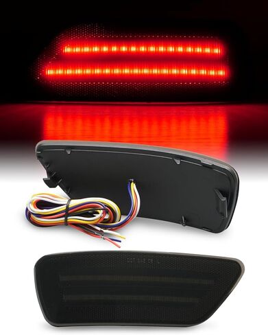 Bestview 4-In-1 Rear Bumper Reflector Light Compatible with Je-ep Grand Cherokee Compass Patriot Dodge Journey 2011-2021, Function as Running Light Brake Light Reverse Light Turn Signal Light in Saudi Arabia