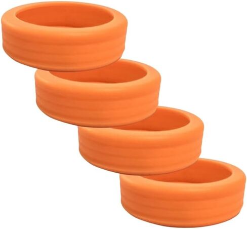 واقيات عجلات حقيبة السفر من السيليكون، أغطية عجلات دوارة للأمتعة مكونة من 4 قطع صامتة لتقليل الضوضاء، غطاء متين لحقيبة السفر من أجل دوران سلس وهادئ (برتقالي) in Kuwait