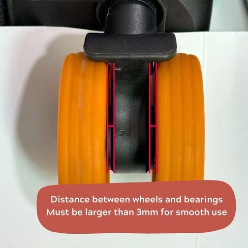 واقيات عجلات حقيبة السفر من السيليكون، أغطية عجلات دوارة للأمتعة مكونة من 4 قطع صامتة لتقليل الضوضاء، غطاء متين لحقيبة السفر من أجل دوران سلس وهادئ (برتقالي) in Kuwait