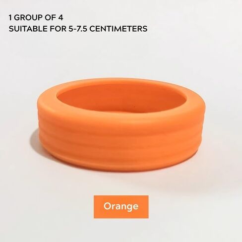 واقيات عجلات حقيبة السفر من السيليكون، أغطية عجلات دوارة للأمتعة مكونة من 4 قطع صامتة لتقليل الضوضاء، غطاء متين لحقيبة السفر من أجل دوران سلس وهادئ (برتقالي) in Kuwait