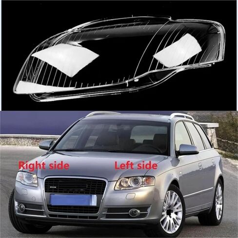 Compatible For Audi A4 B7 2006 2007 2008 Car Headlight Shell Transparent Replace Original Headlamp Cover Lampshade Housing Lens(Left side) in Saudi Arabia