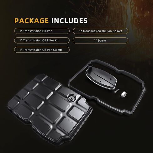 Transmission Oil Pan Kit w/Trans Oil Filter Fit for NAG1 W5A580 Transmission, Fit for Dodge Challenger/Charger/Magnum/Nitro, Fit for Jeep Wrangler/Grand Cherokee/Commander, Fit for Chrysler 300 in Saudi Arabia