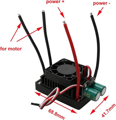 1PCS 12V 24V 100A 110A Bidirectional Brushed ESC 997 775 Brush Motor High Power Electric Speed Controller UBEC 5V 3A 2-Ways for RC Boat Car Tank Lawn Mower Industrial Motor in Kuwait