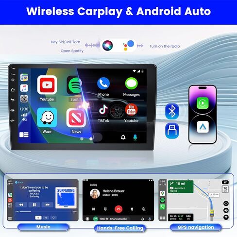 2+64G Android 13 Car Stereo Radio for Kia Optima/Magentis 2008-2010 (LHD), 9'' HD Touch Screen Compatible with CarPlay Android Auto, AHD Backup Camera, Mirror Link, GPS, WiFi, DSP in Saudi Arabia