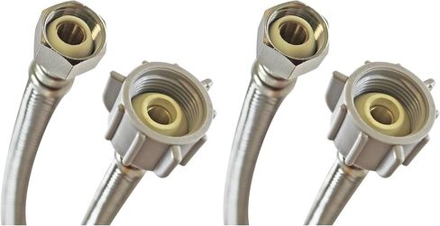 موصل المرحاض Fluidmaster B3T16، من الفولاذ المقاوم للصدأ المضفر - 1/2 خيط ضغط أنثى × 7/8 خيط بالكوك، طول 40.64 سم in Saudi Arabia