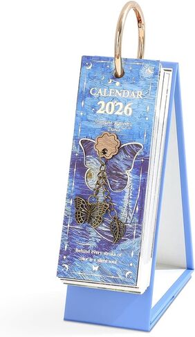 2026 calendar desk calendar 2026 January-December Calendar - Oil Painting Themes with Inspiring Quotes for Each Page, 8.7" x 4" Desk Planner for Office Home Planning & Organizing in Saudi Arabia