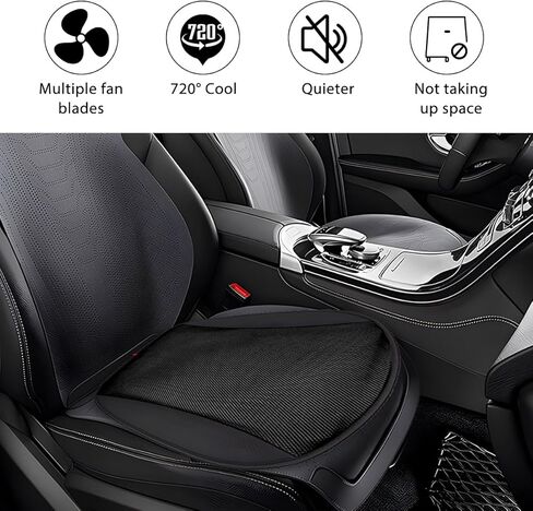 Cooling Car Front Seat Cover, 5V Leather Ventilated Cooled Summer Vehicle Seat Cushion with 3 Temp Modes, Breathable Auto Interior Seating Protector, Universal for SUV Sedan Truck (Beige) in Kuwait