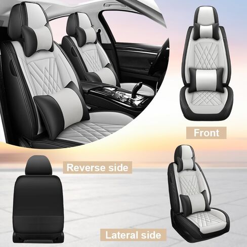 أغطية مقاعد السيارة متوافقة مع Toyota 4runner 1999-2026، ملفوفة بالكامل 360 درجة، جيب تخزين متوافق مع الوسادة الهوائية بتصميم سحاب مقاوم للتآكل وسهل التنظيف (أسود وأحمر، مجموعة كاملة) in Kuwait