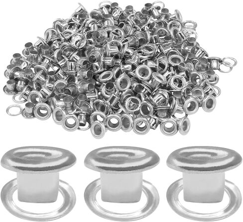 ISDVBUY 100 Sets Heavy Duty Grommet Sets,Silver Metal Eyelet Fasteners with Washers, Rust-Resistant for Craft Projects (Fabric, Tarps, Shoes, Hats, Tents) in Saudi Arabia