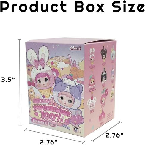 Mini Nommi Plush Mystery Box, Kawaii Nommi Sweetness 100 Series Blind Box 1PC(1 of 10 Possible Styles) Cute Figures Collectible Toys Birthday Gifts (1PC BlindBox) in Saudi Arabia