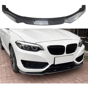 Front Bumper Lip Compatible with 2014-2019 BMW 2-Series F22 220i 225i 228i Body Kit Spoiler Bumper Canard Lip Splitter Glossy Black/Carbon Fiber Look (Carbon Fiber Look) in Saudi Arabia