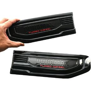 2pcs Turbo Diesel Emblems Side Vent Logo Passenger Drive Badge Compatible with 2020-2025 Sierra 1500 Dura-max Turbo Diesel Badge Kit 86532091 New (Black Red) in Kuwait