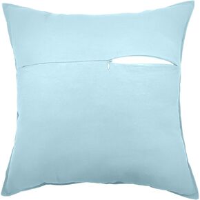 وسادة Howie's Needlepoint الخلفية مع سحاب، وسادة قطنية خلفية لأي وسادة مقاس 16 × 16 بوصة (أزرق) in Kuwait