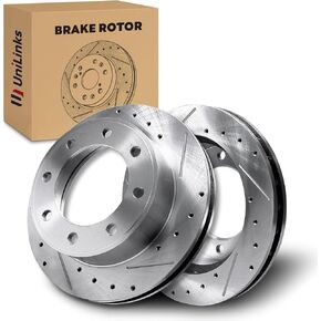 دوارات فرامل قرصية محفورة ومشقوقة تناسب Ford 2000-2005 Excursion، 1999-2004 F-250، 1999-2004 F-350، 1999-2004 F-450، 2004 F-550 Super Duty Front (4WD) #54078 in Kuwait
