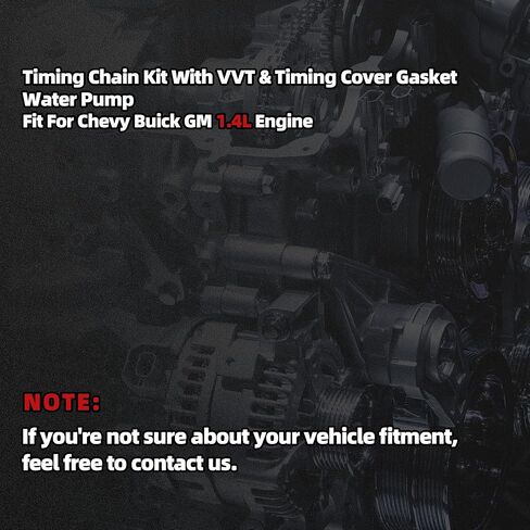 مجموعة سلسلة التوقيت 1.4 مع VVT ومضخة المياه حشية غطاء التوقيت مناسبة لبويك إنكور تشيفي كروز كروز المحدودة سونيك تراكس 1.4L DOHC 2013-2021 # استبدال AW6662 55565005 55562234 55564509 in Kuwait