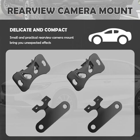 4 Sets Car Backup Camera Mount Kit with Screws,90° Adjustable Rear Camera Mount for 13mm Screw Mounting Holes,2 Types Rear Dash Cam Mounts Fit for Reverse Cameras/Rearview Cameras in Kuwait