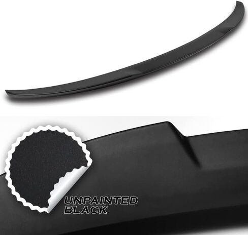 EPARTS ABS بلاستيك على شكل حرف V خلفي سبويلر غطاء صندوق السيارة سبويلر ممتد متوافق مع 2011 2012 2013 2014 2015 2016 Hyundai Elantra Sedan (أسود برايمر) in Kuwait