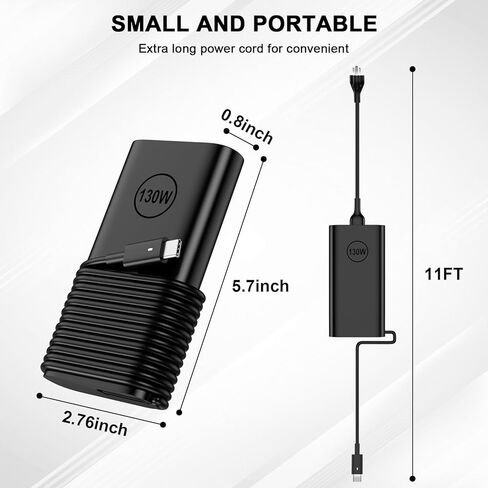 65 واط 60 واط نوع C USB C استبدال شاحن الكمبيوتر المحمول لـ Dell Latitude 5420 5430 5530 5520 5540 7420 7430 7440 7340 7530 7330 7320 XPS 13 7390 2 في 1 Chromebook 3100 سلك محول الكمبيوتر الطاقة in Kuwait