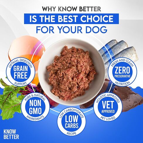 Know Better for Dogs - Beef Recipe, RAW or Cooked Premix/Supplement for Making Homemade Dog Food, All Natural, Holistic Veterinarian Approved, Grain Free, No Artificial Additives in Saudi Arabia