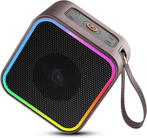مكبر صوت بلوتوث، مكبر صوت محمول جلدي بلوتوث 5.3 مع صوت واضح للغاية in Kuwait