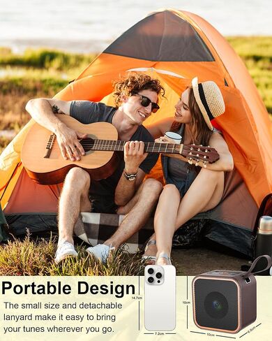 مكبر صوت بلوتوث، مكبر صوت محمول جلدي بلوتوث 5.3 مع صوت واضح للغاية in Kuwait